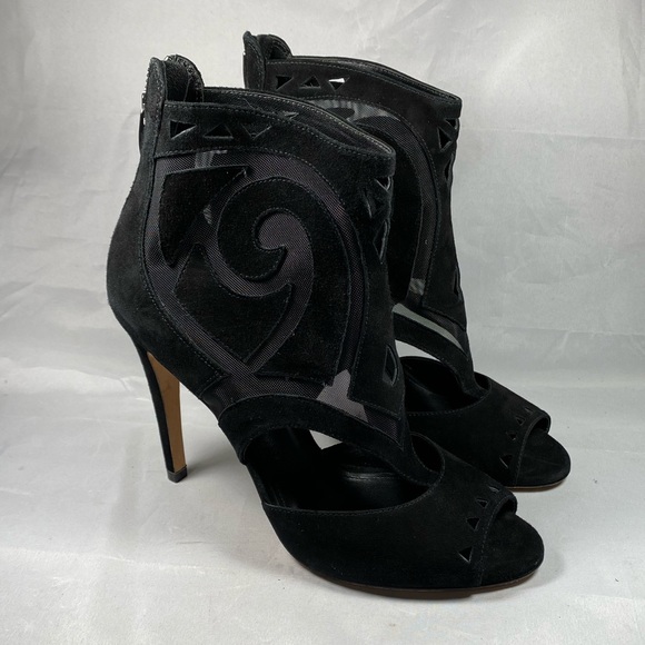 SIGERSON MORRISON | Mesh Macee Suede Heels 9 - Picture 15 of 15